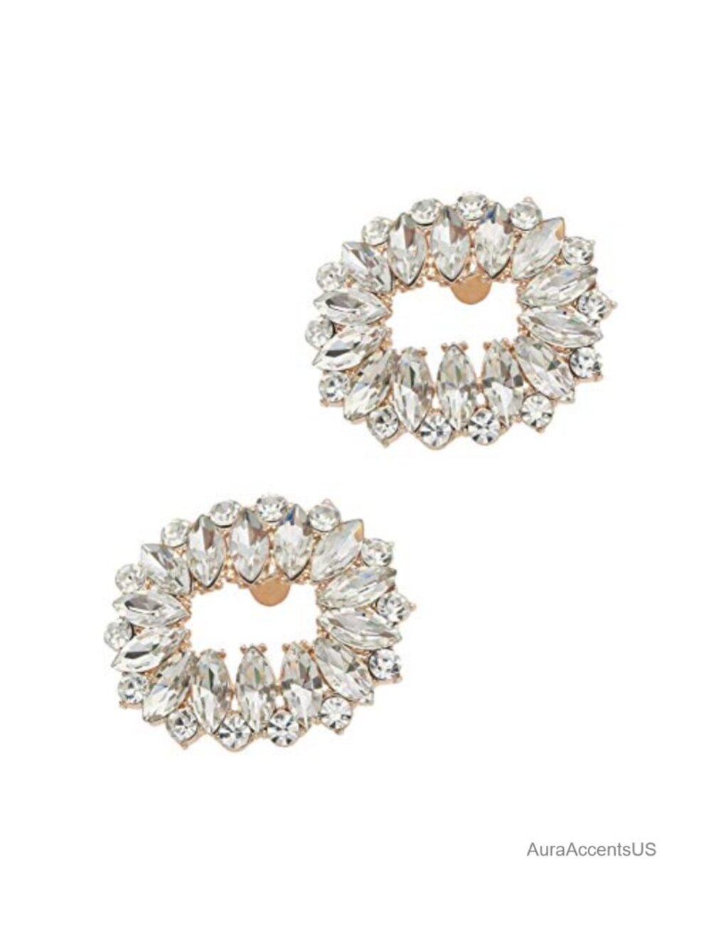 Rhinestone Shoe Clips 2Pcs Detachable Decorative Charms Wedding Accessories